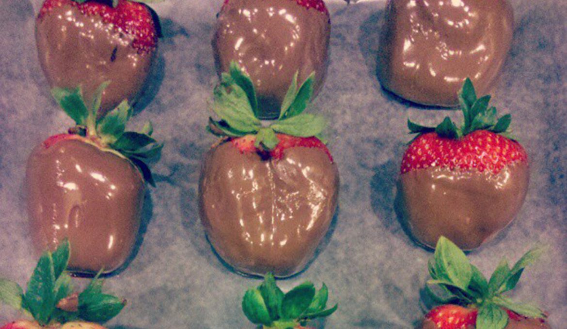 {Strawberries guilty pleasure}