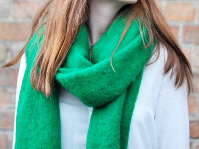 The girl in the green scarf